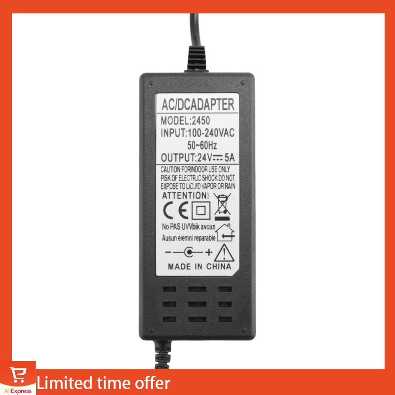 Fresh AC DC 24V 5A Power Supply Adapter Sprayer Lamp Board Water Purifier Water Dispenser Pump Power Supply EU Plug Easy Install