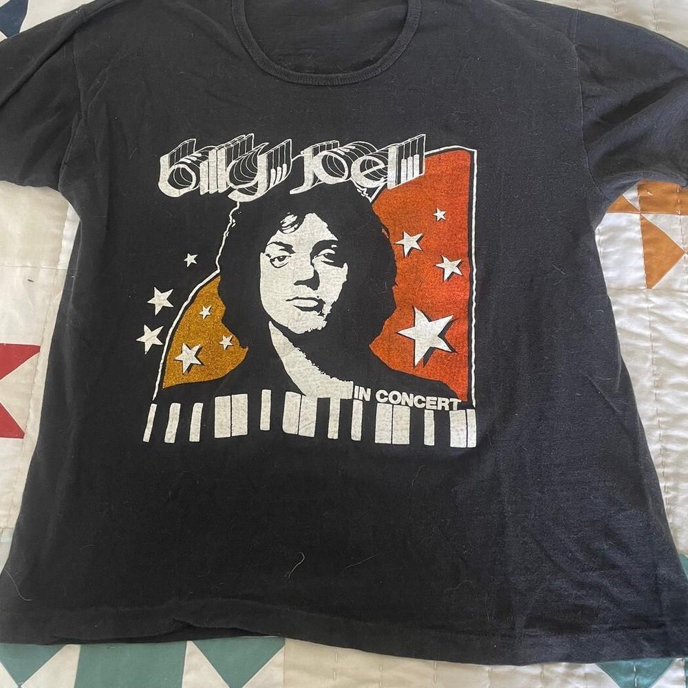 BILLY JOEL Singer In Concert TOUR Vintage Black Unisex S-234XL T-Shirt
