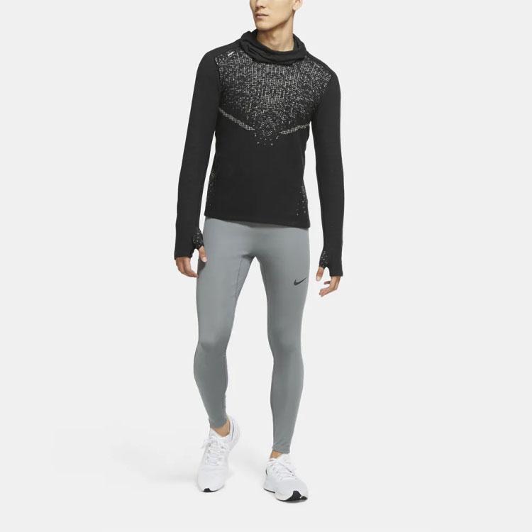 Nike Run Division Wooldorado Шерстяная однотонная толстовка для бега Мужские топы Черный CU7892-011