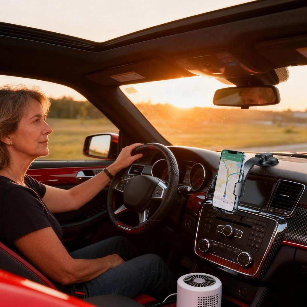 Car Mount Hands-Free Suction Cup Stand 360 Degree Rotation Car Phone Holders For Travel Truck Dashboard Windshield Drivers