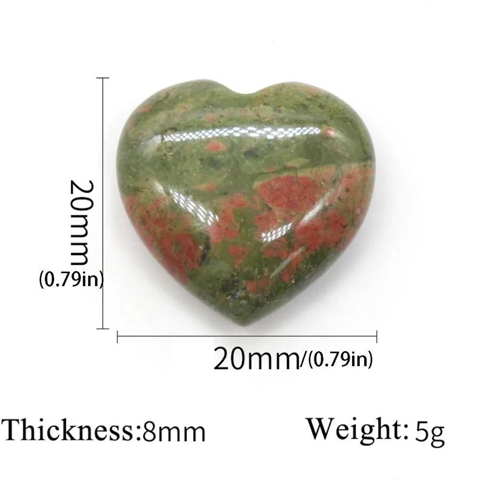 Non-porous Natural Crystal Stones Natural Quartz Crystal Ornaments Heart-shaped Stone  Gift