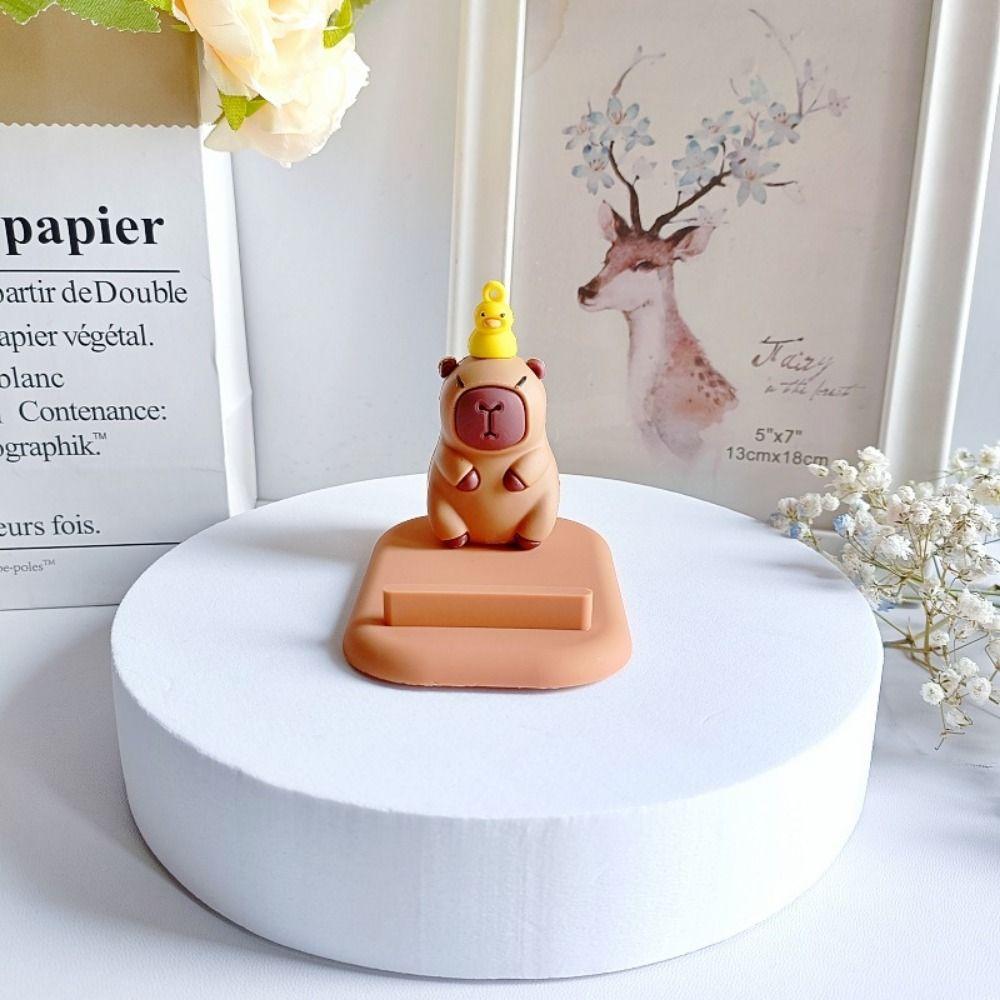 Держатель телефона в виде животного Капибара из ПВХ, настольный кронштейн для мобильного телефона, подставка для телефона в виде дельфина, смартфон