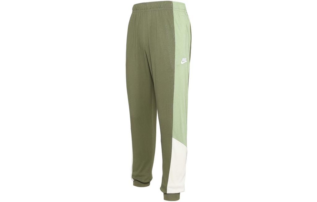 Nike Спортивные брюки мужские зеленые с белым умеренные CJ4516-222