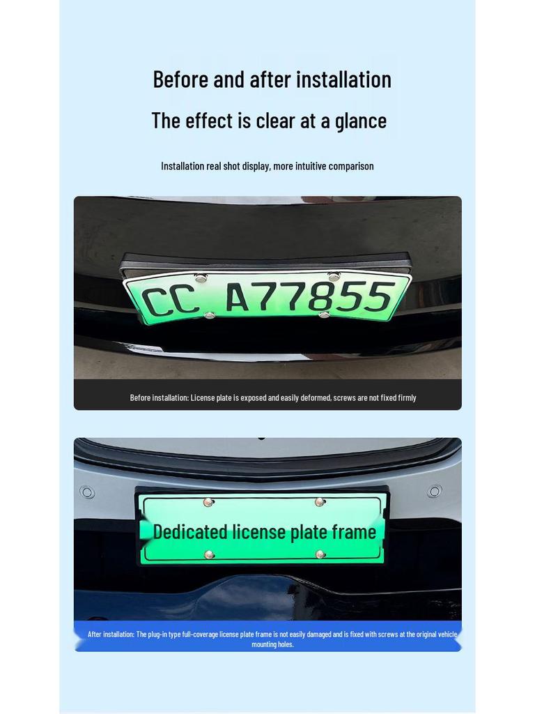 2025 Mazda EZ60 New Energy Vehicle Full-Coverage License Plate Frame, Green Plate Compatible.