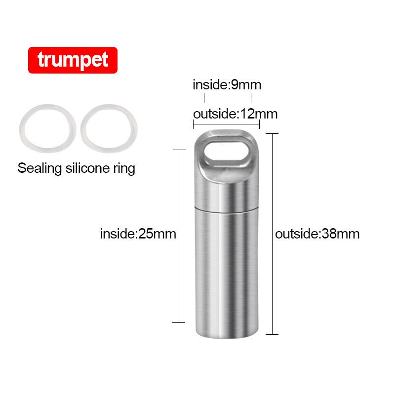 Stainless Steel Mini Sealed Waterproof Medicine Box Perfume Box Pendant EDC Environmental Protection Home Outdoor Medicine Box