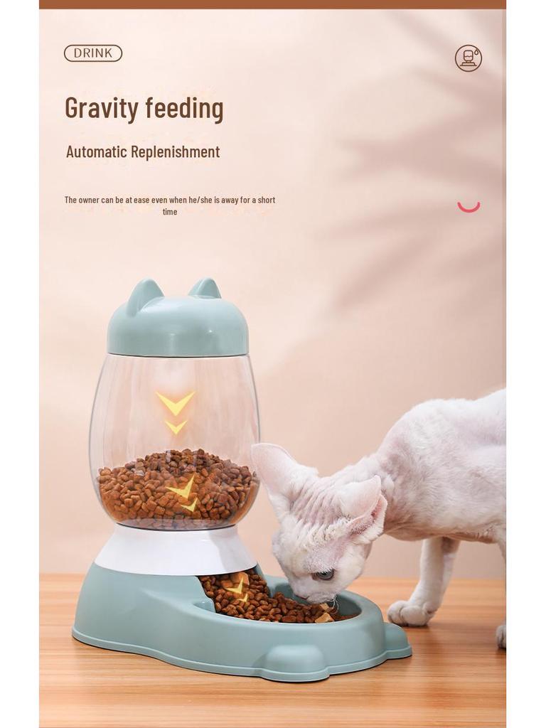 Автоматический поилка с кормушкой для кошек и собак