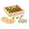 Toys for Toddler Carrot Harvest Planting Wooden Toy Color Radish Memory Sorting Games Presents for Preschoolers