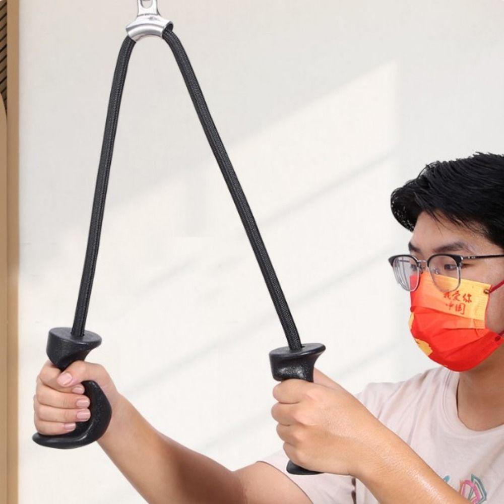 Heavy Duty Tricep Rope Ergonomic Handles Triceps Gantry Pull Rope Gym Workout