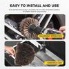 J1UL1N Bacar For Drill Horsehair Polishing Wheel Brush 4" Buffer Soft Bristle Brush Attachment For Shoe& Leather For Boots