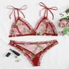 Female Underwear Sexy Lingerie Set Sexy G-string Thong Sleepwear Underwear Lingerie Flower Lace Women's Lingerie
