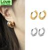 Классические минималистичные серьги-кольца из нержавеющей стали для женщин, золотые и серебряные, круглые серьги-кольца Huggie, ювелирные аксессуары