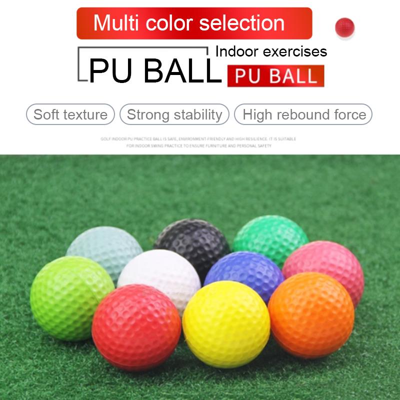 10pcs PU Foam Solid Sponge Soft Indoor Golf Practice Ball 4.2cm Children's Stress Relief Kneading Toy Golf Contact Accessories