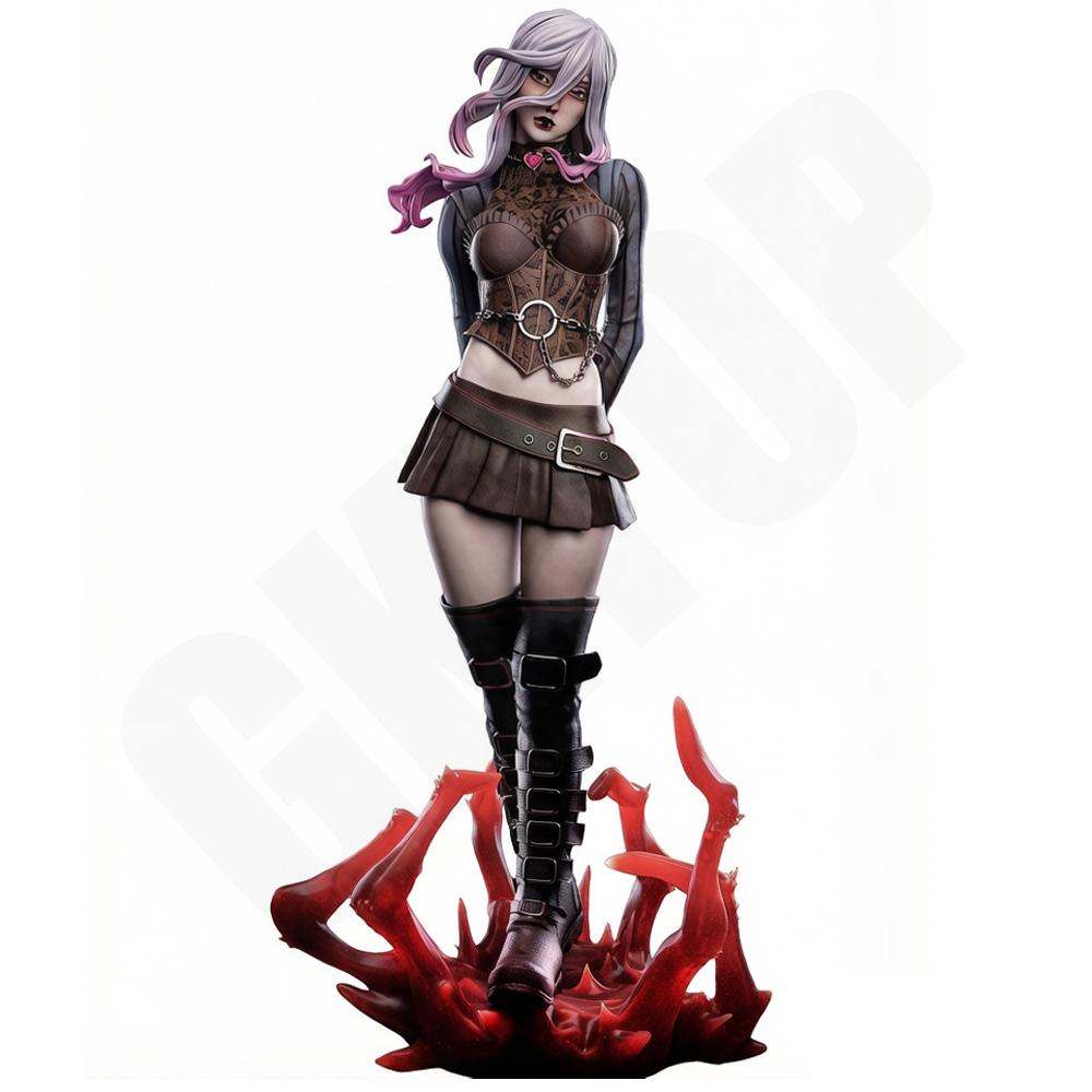 1/24 Corset Mini Skirt Gothic Lady Garage Kit Figures 3D Printed Resin Statue Miniature Model Kit DIY Unpainted Unassembled Toy