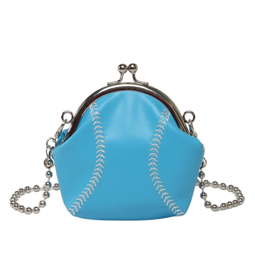 Personalized Chain Mini Shell Bag Funny Baseball Design Vintage Crossbody Purse Gift
