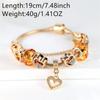 Fashion Bracelets & Bangles DIY Jewelry Champagne Bead Golden Color Pendant Hearts Love Women's Bracelet Charms