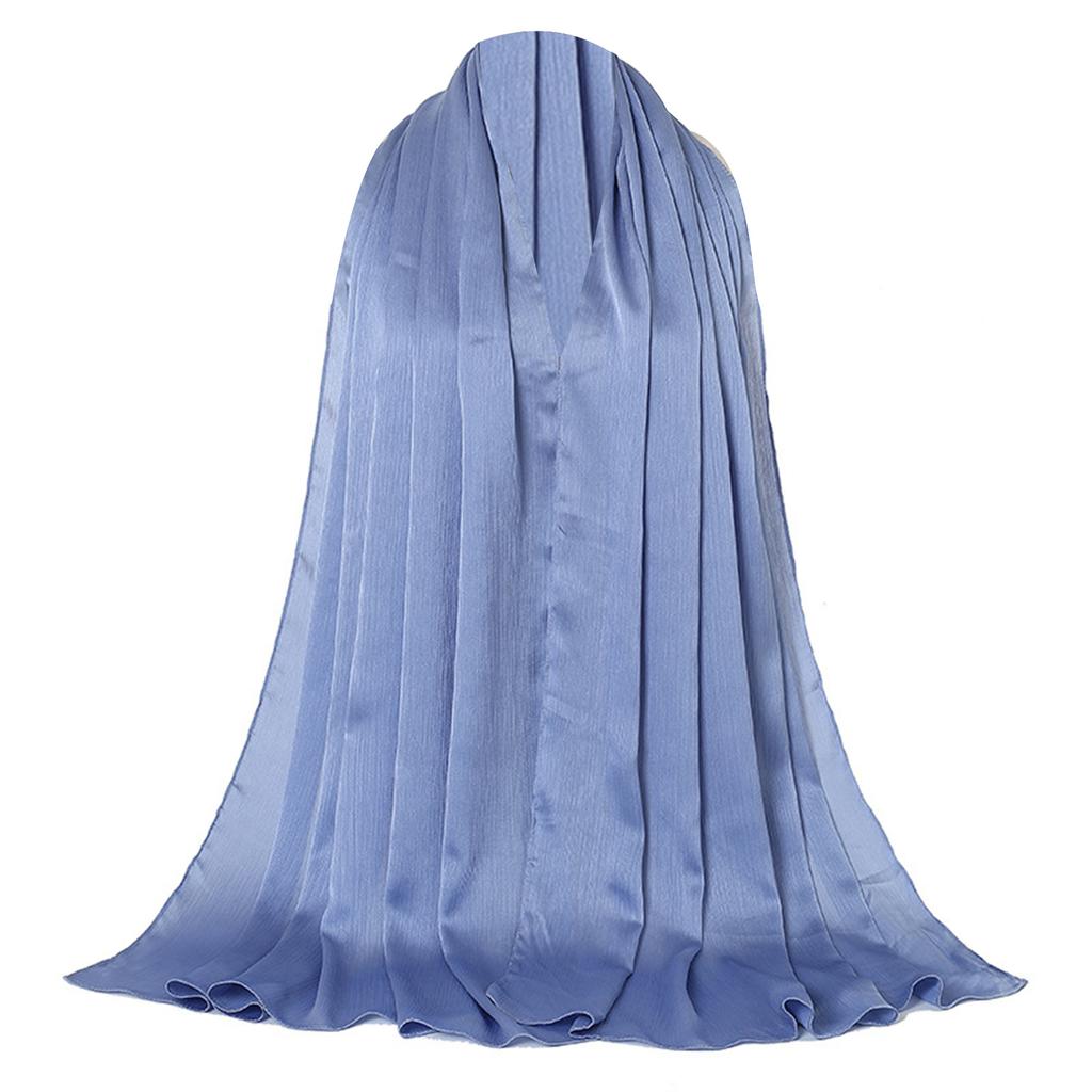 Fashionable Women Hijab Shawl Simple Breathable Headwrap Scarf for Middle Eastern and Muslimah Event Gathering 180x75cm