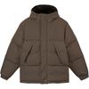 Urban Outdoor Solid Color Warm Windproof Water-Resistant Down Jacket Men Jacket Chocolate A44PH-BK0