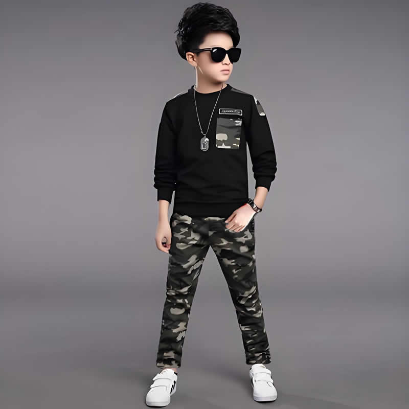 Осенние костюмы для мальчиков Спортивные толстовки+Брюки Комплекты детской одежды Детские спортивные костюмы Подростковая спортивная одежда Рождественский наряд