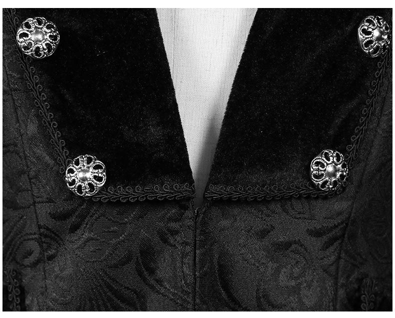 Halloween Men's Medieval Punk Retro Tailcoat