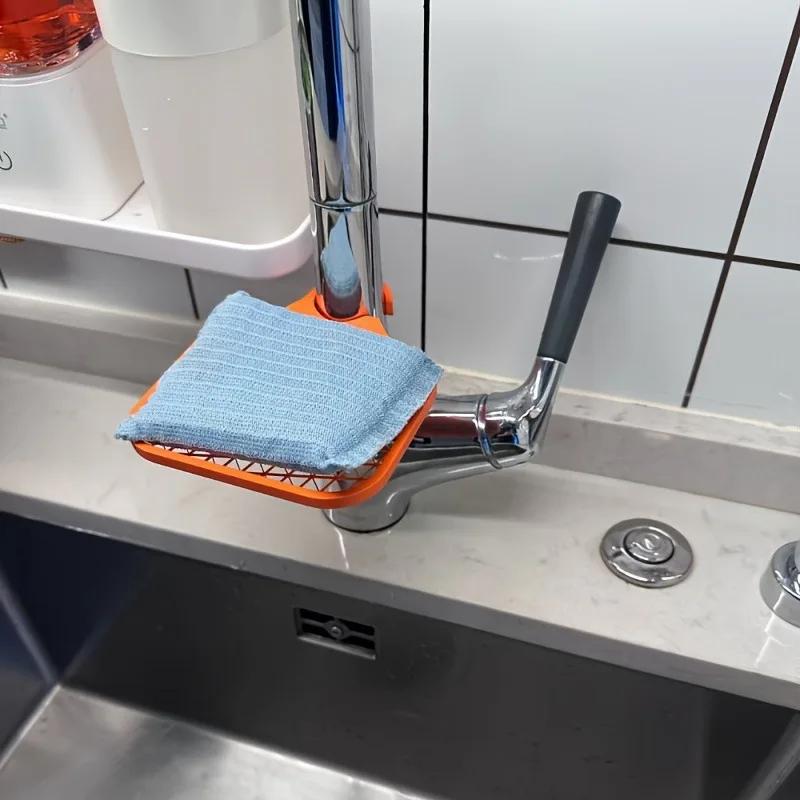 3D-Printed Kitchen Sink Drain Rack & Storage Shelf, New Multi-Purpose Sponge Organizer and Drain Tray