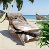 Fluffy Kitten with Heart Pattern A must-have beach towel for beach travel