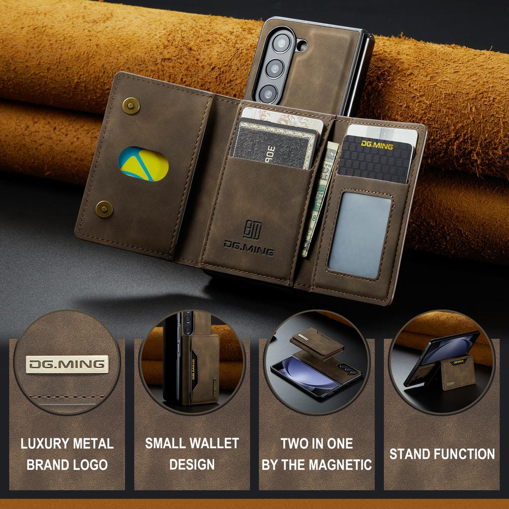 Non-Slip Best Protection Wallet Case for Samsung Galaxy Z Fold 5 4 Fold5 Fold3 Fold4 Fold 3 5G Leather Protective Folding Coque