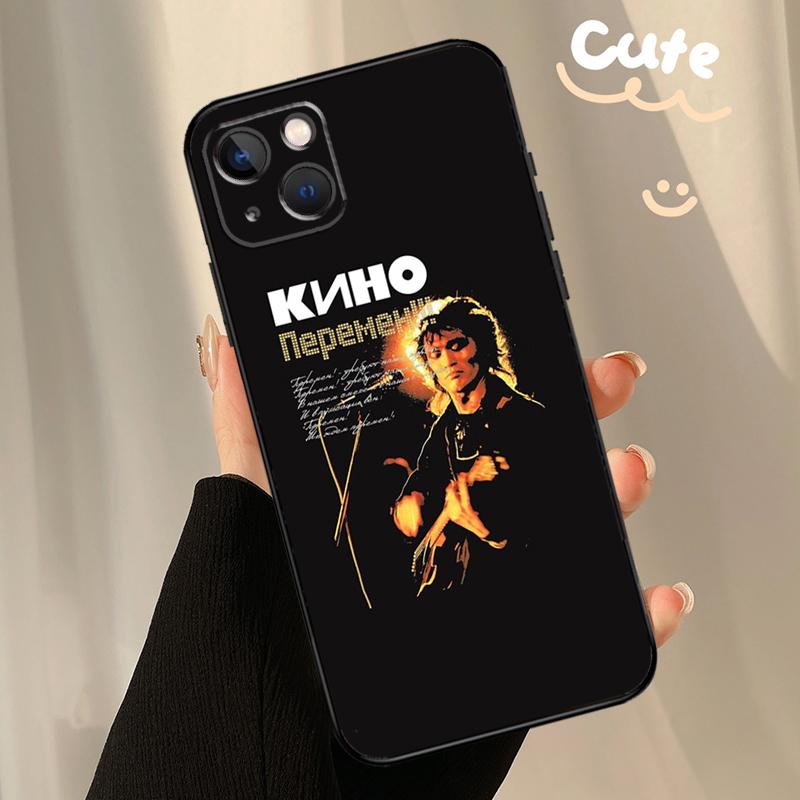 Viktor Tsoi Case For iPhone 13 12 11 14 15 16 Pro Max XR XS X Plus 12 13 Mini Bumper Cover Capa