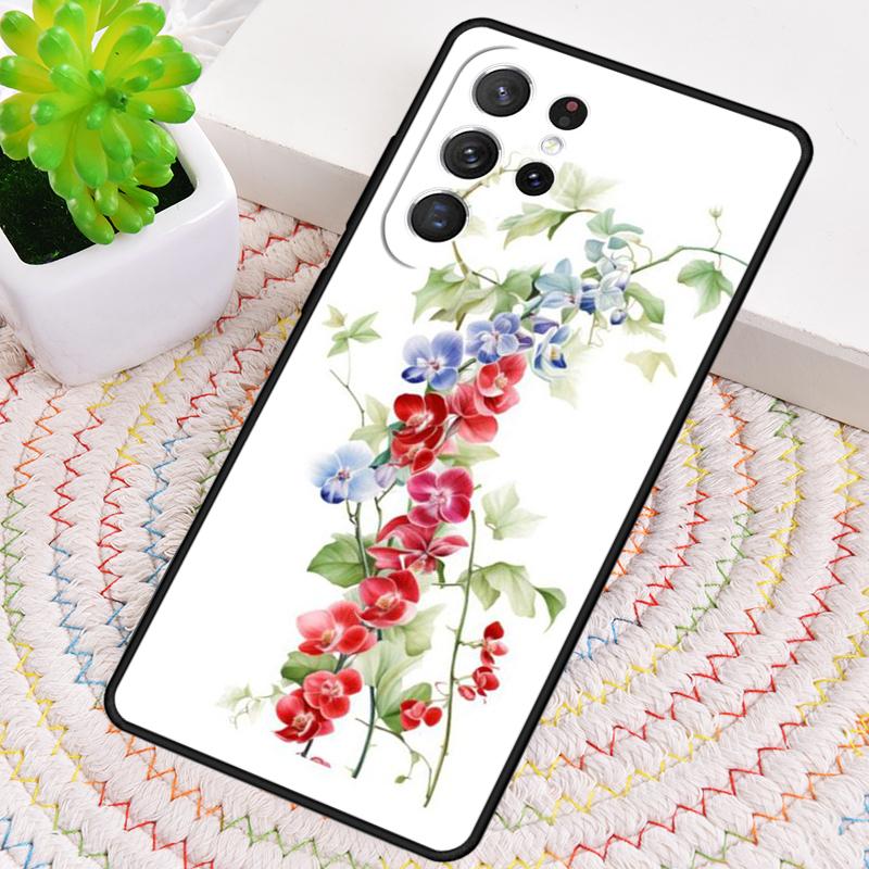 Цветы Орхидеи Цветной Силиконовый Чехол Для Телефона Для Samsung Galaxy note 10 pro S26 S25 S24 S23 S22 S21 Plus S25Ultra Capa Чехол