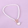Pearl Choker Necklaces Women Faux Pearl Love Heart Clavicle Chain Sweater Necklace