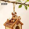 Кормушка для птиц большой емкости, смоляная кормушка для белок, подвесная садовая для диких птиц, украшение для заднего двора, патио, в форме