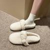 Корейская версия тапочек Baotou Mao Mao для женской уличной носки 2025 новый осенне-зимний модный милый бархатный хлопковый тапок для беременных для женщин