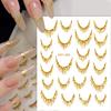 New 3D Silver Gold Tassels Nail Art Stickers French Tips Self-Adhesive Decals Sparking DIY Nails Decoration Design Accessories