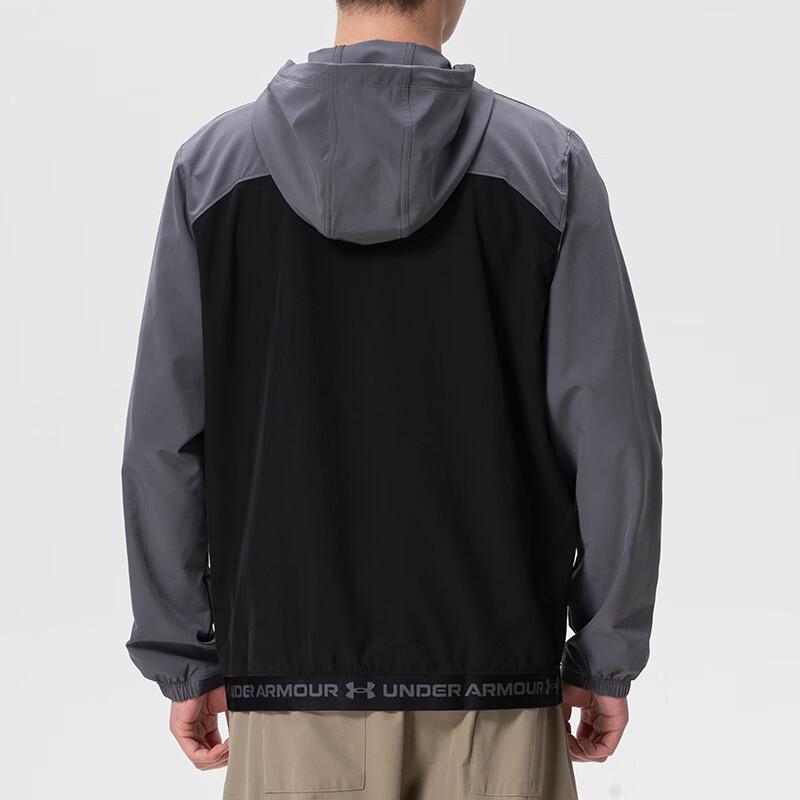 Under Armour Удобная дышащая повседневная куртка с капюшоном мужская черная 6013147-008