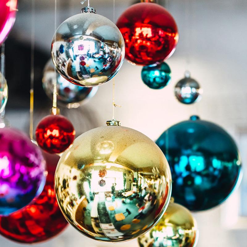 10Pcs/box Decoration Ball New Year Gift Party Decor 5cm Xmas Tree Pendent Color Christmas Balls Tree Ornaments