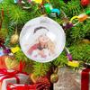 DIY Прозрачный Кулон-Фоторамка Снеговик Пятиконечный Шар Подвески на Елку Праздничные Украшения Удивительные Подарки для Детей