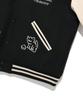 Wacky Willy Applique Varsity Jacket Black