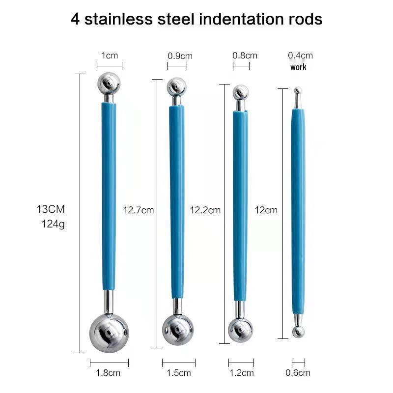 24-Piece Pottery Tool Set: Clay, Stone, Sculpture Carving Knives, Sponges, Sticks, Silicone Dotting Pens
