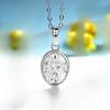 Moissanite Ожерелье Kuololit для Женщин Мужчин Из Цельного Золота для Овального Помолвочного Вечеринки Рождественского Подарка Юбилейной Вечеринки