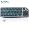 JOMAA Беспроводная ТВ-клавиатура 2,4G с сенсорной панелью, 7-цветная Bluetooth-клавиатура с подсветкой, перезаряжаемая клавиатура для Smart TV, iOS, iPhone/IPad