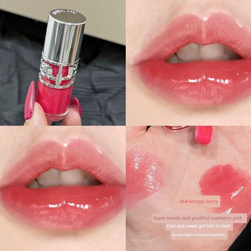 The Perfect Natural Look! Forest-Style Glossy Lip Gloss with a Mirror-Like Water Effect, Moisturizing, Suitable for Students, Enhances Complexion