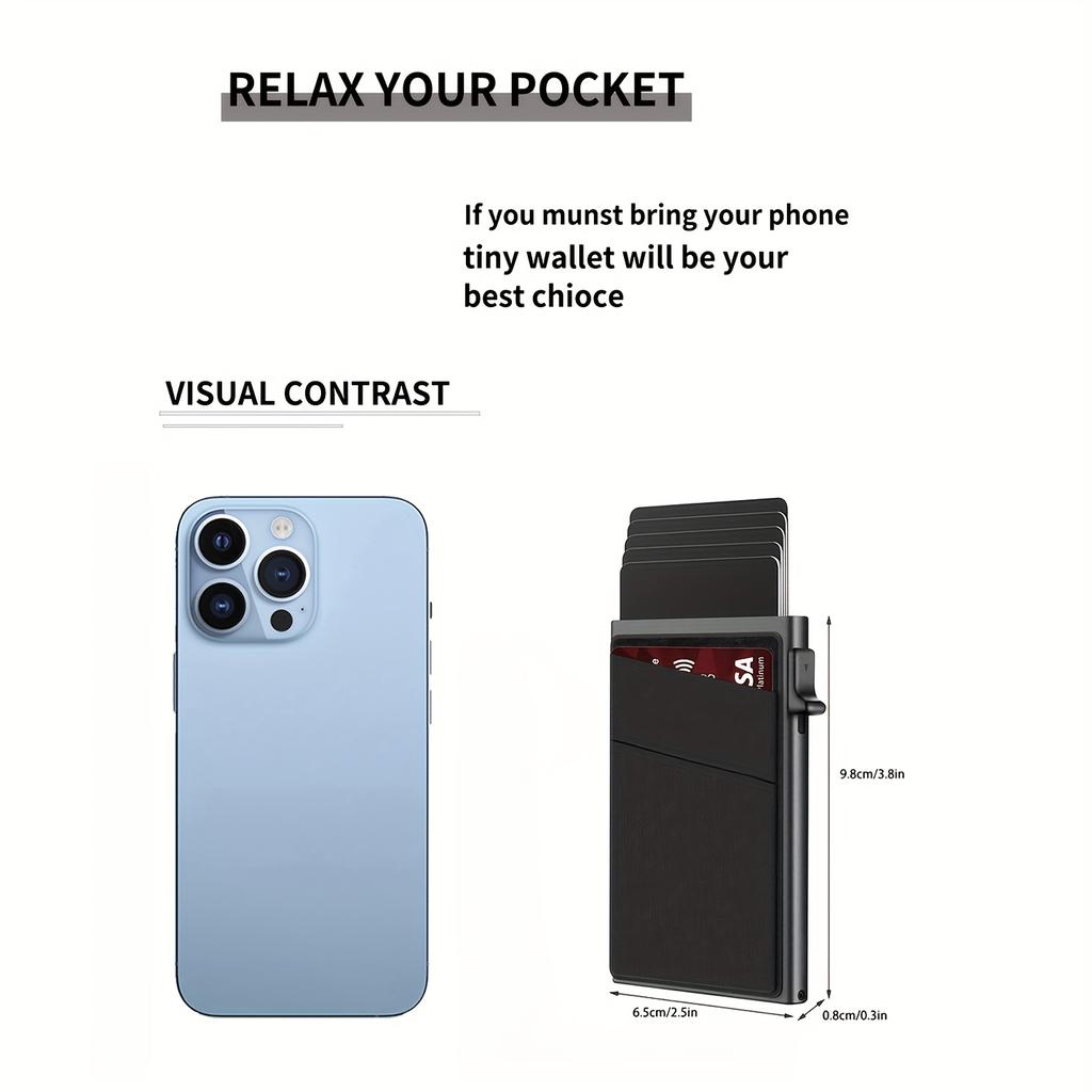 Противоугонный мужской держатель для кредитных карт Id Bank, двойной блокирующий кошелек Rfid, кожаный защитный алюминиевый футляр, металлический кошелек, держатель для карт