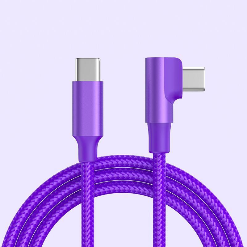 Игровой кабель для быстрой зарядки 90° Type-C для Samsung и Huawei