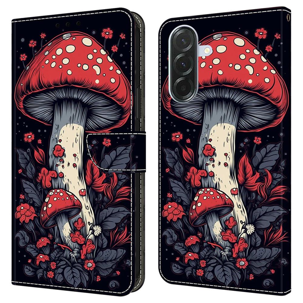 Для Samsung Galaxy A36 5G Кожаный чехол С принтом Узор Кошелек Подставка Флип-чехол для телефона