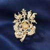 Винтажная брошь в виде большой розы со стразами для женской моды, зимнее пальто, куртка, булавка, брошь