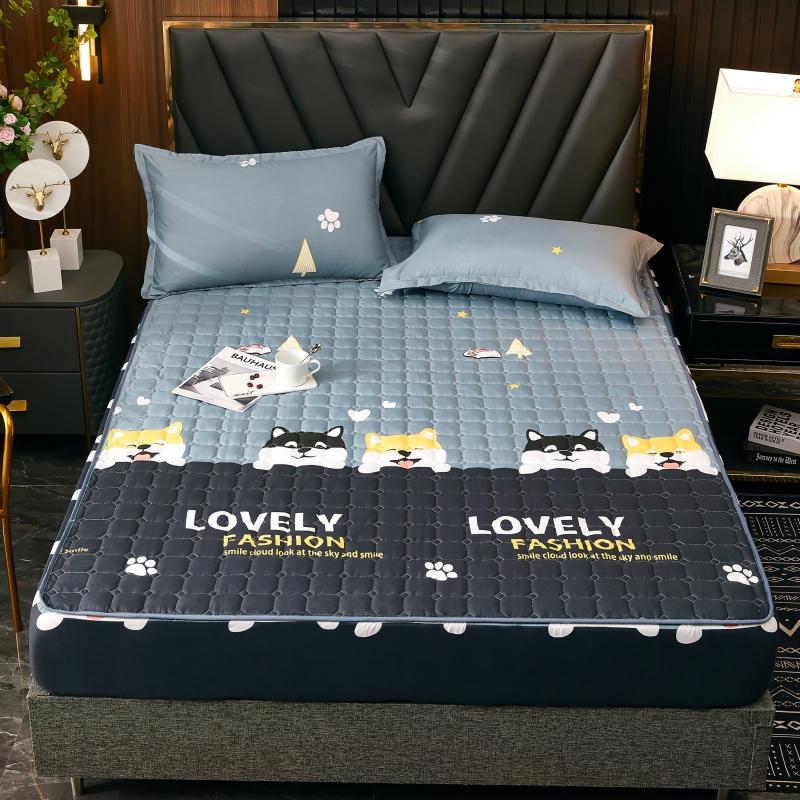 Наматрасник Моющаяся простыня на подкладке Простые покрывала Дышащий стеганый наматрасник (Без наволочки)