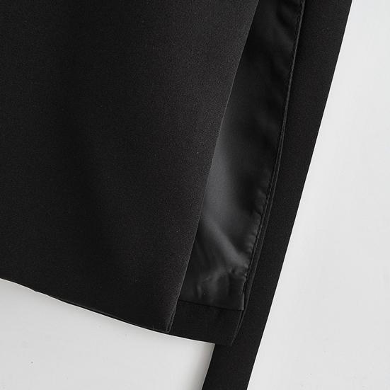 Женский жилет без рукавов с одной пуговицей и отложным воротником, кардиган с V-образным вырезом, тонкий повседневный образ с вырезом, повседневная одежда, OL