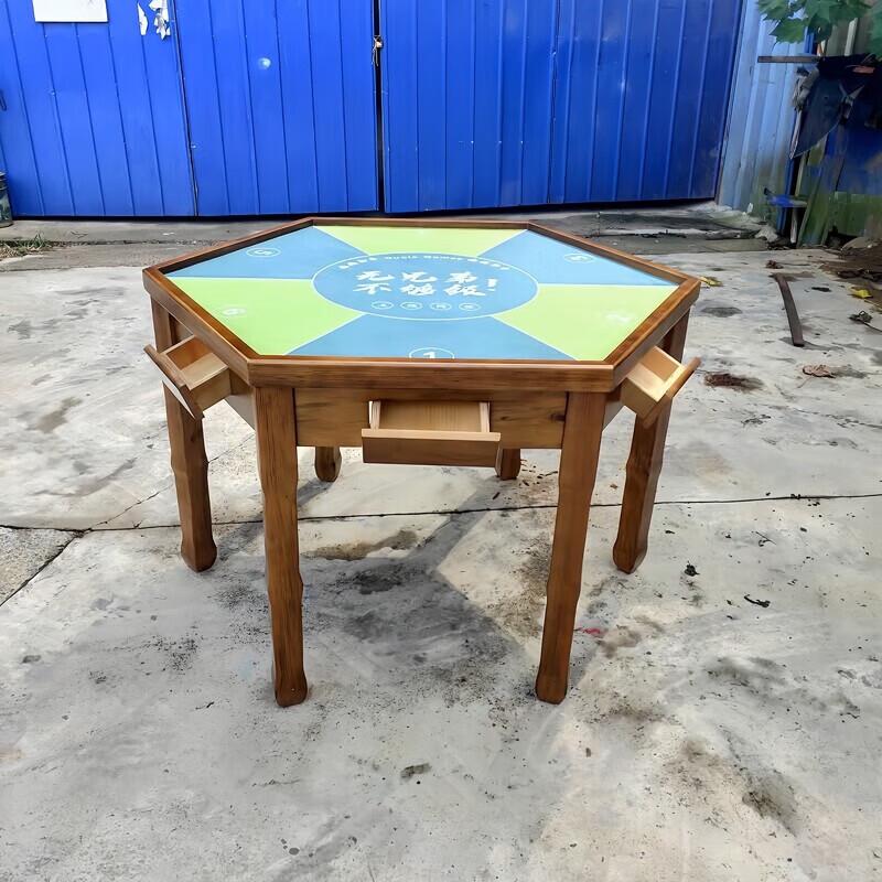 Zhan Ming Шестигранный игровой стол из массива дерева для покера и шахмат