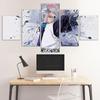 Modular  Picture 5 Pieces Anime Bleach Toshiro Hitsugaya Poster For Boys Room Wall Decorative High Quality Canvas Print