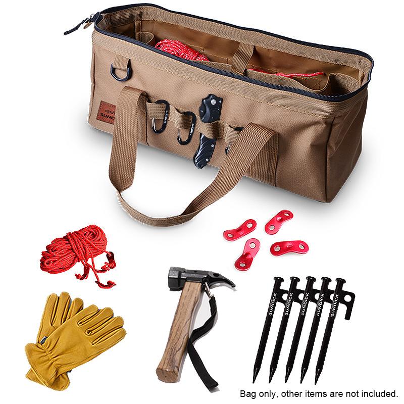 Сумка для инструментов для кемпинга, большая вместимость, широкая сумка для хранения инструментов, водонепроницаемая сумка для снаряжения, прочное дно