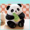 With Bamboo Panda Shoots Plush Toy Cartoon Stuffed Doll Decoration Kids Gift